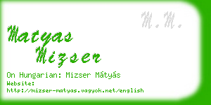 matyas mizser business card